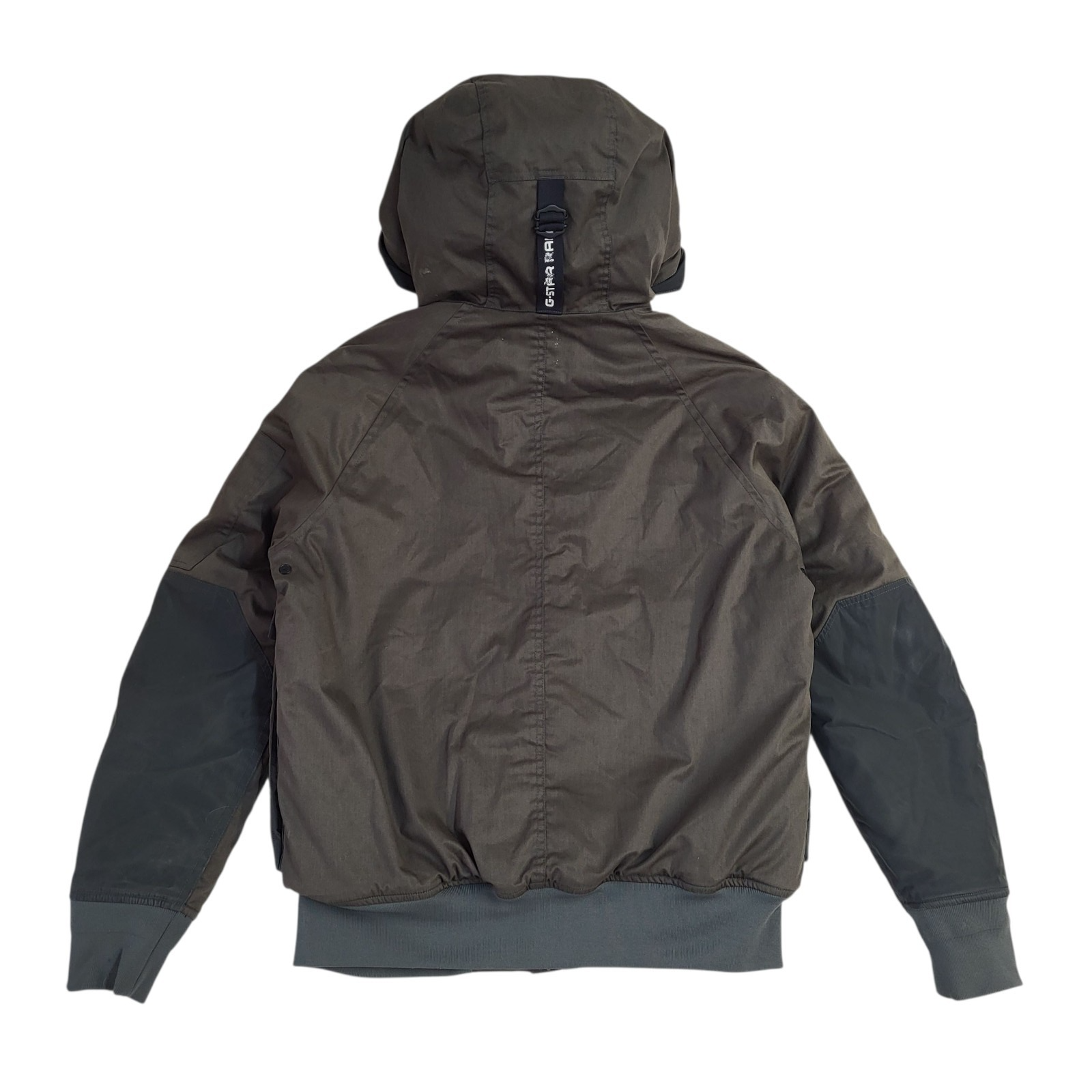 G-Star Raw Green Zip & Snap Hooded Y2K Jacket UK Men's Size M
