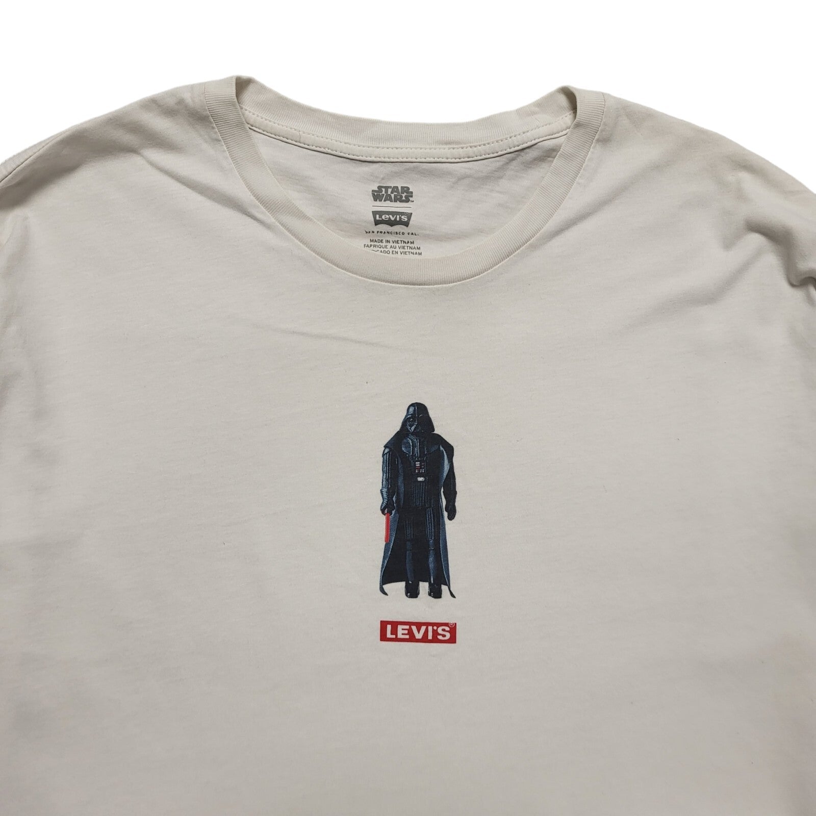 Levi's Star Wars Darth Vader White Long Sleeve T-Shirt Mens Size Large