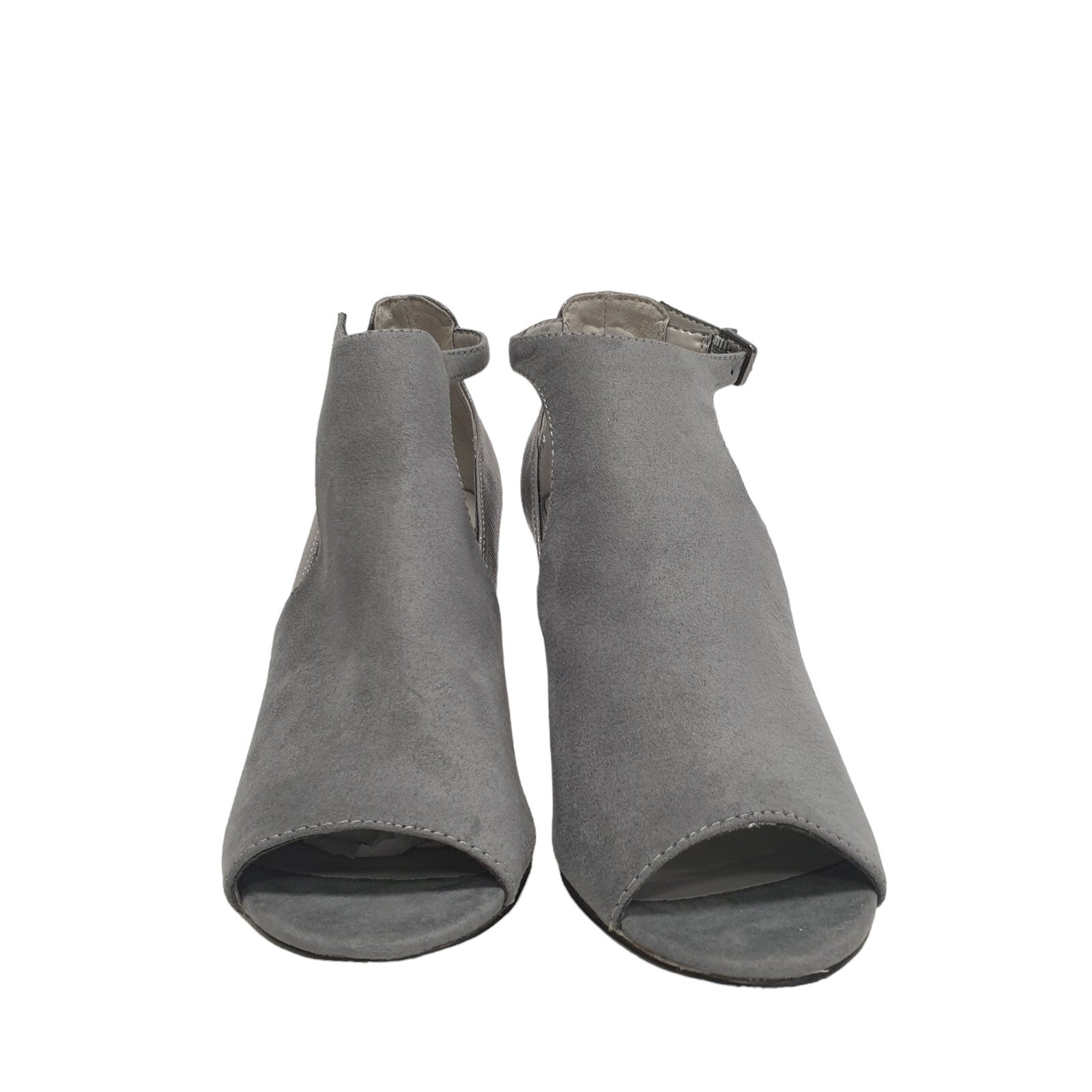 Next Forever Comfort Grey Peep Toe Heeled Shoes Uk 5.5 BNWOB