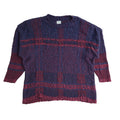 C&A Vintage 90's Blue & Red Round Neck Jumper UK Women's Size XL