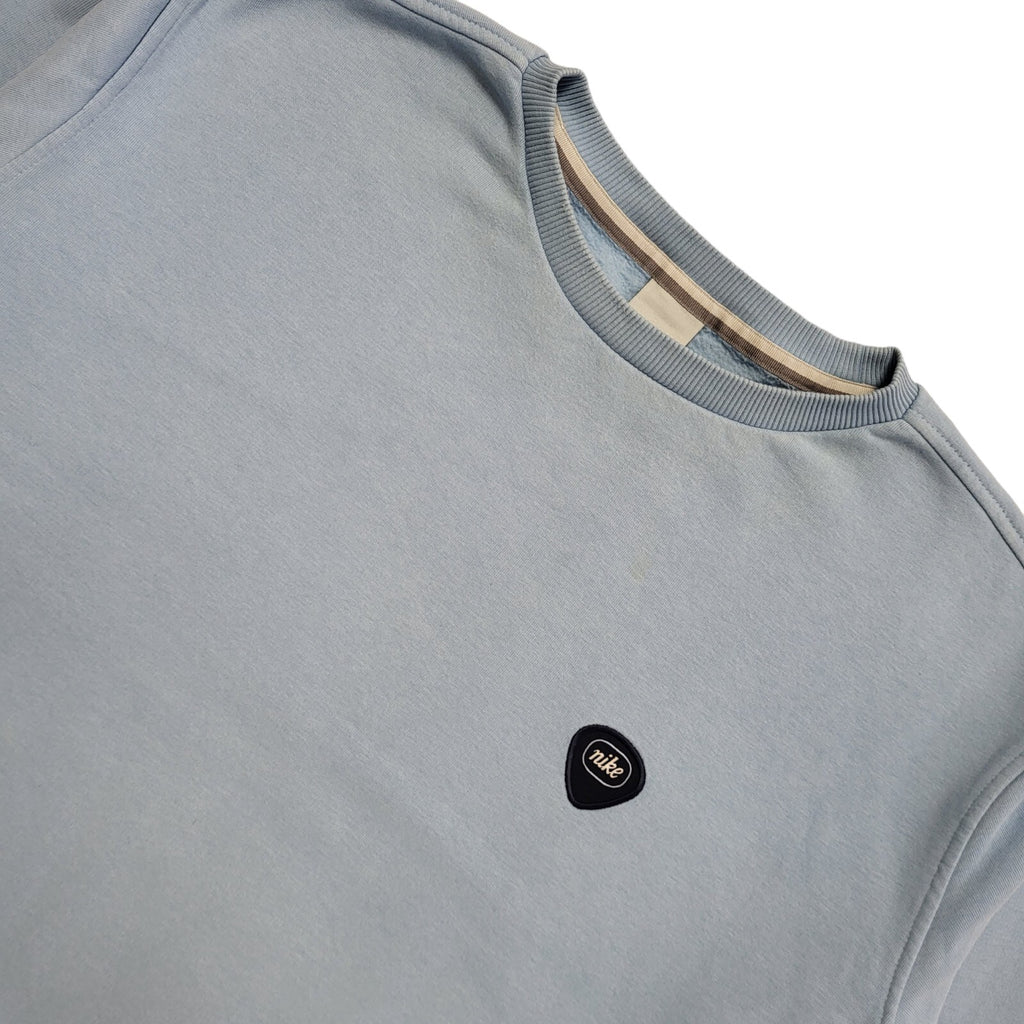Nike Vintage 90's Light Blue Long Sleeve Sweatshirt Uk Men's Size XL