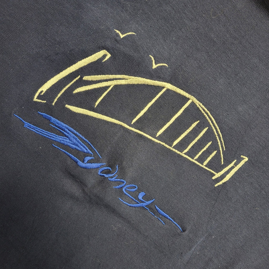 Sydney Tourist Campaign Navy Blue Vintage 90s Short Sleeve T-Shirt Uk Men's XL