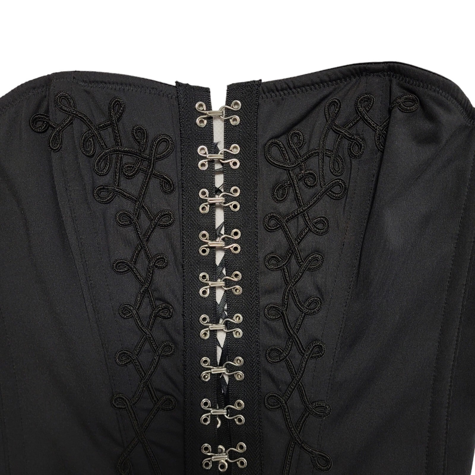 6ixty 8ight Vintage 90's Black Ruched Strapless Bandeau Top Uk Women's 12-14