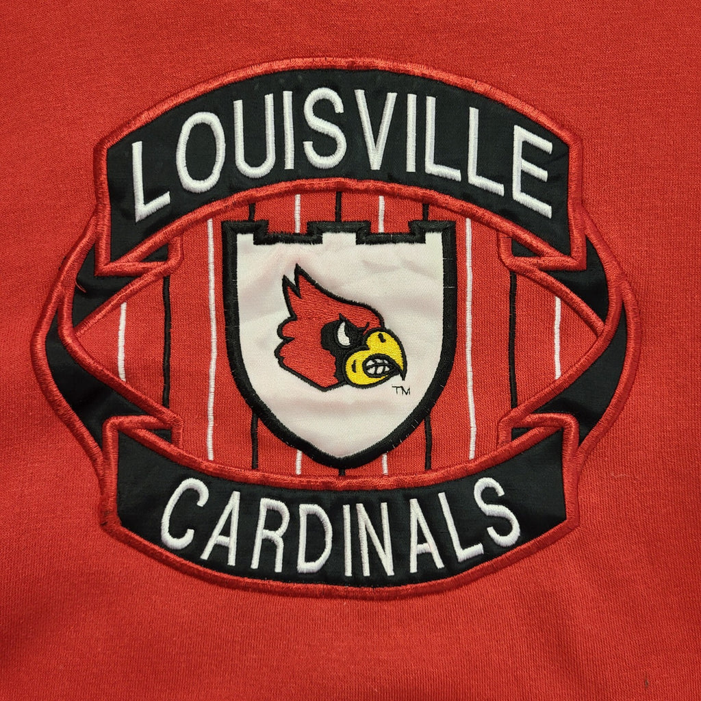 Louisville Cardinals 90's Red Long Sleeve Sweatshirt Womens UK Size M