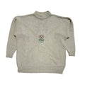Selection Clansman Vintage 80s Grey Geometric Round Neck Jumper Men's UK L