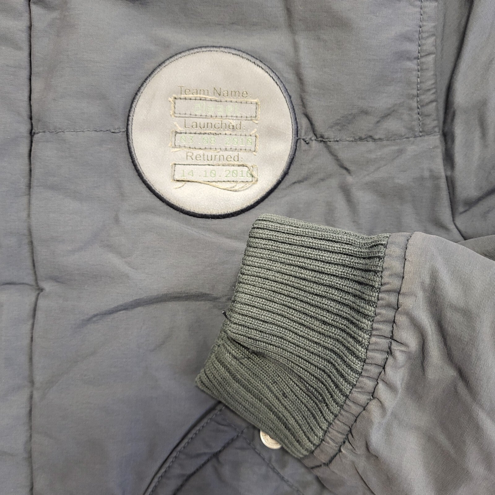 Diesel Grey Zip Up Bomber Jacket Uk Boys Size Large