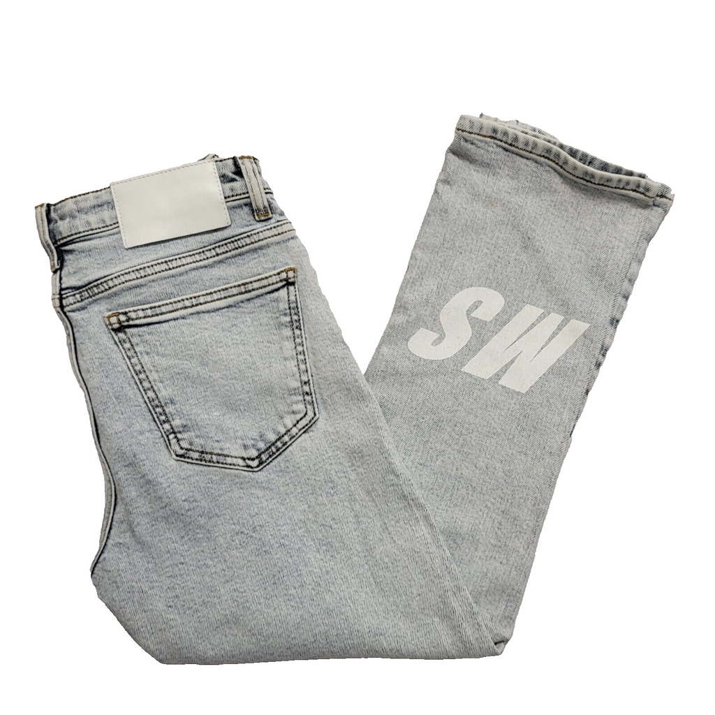 MSGM Vintage Y2k Light Blue 3/4 Length Jeans Womens UK Size 10 W28 L24