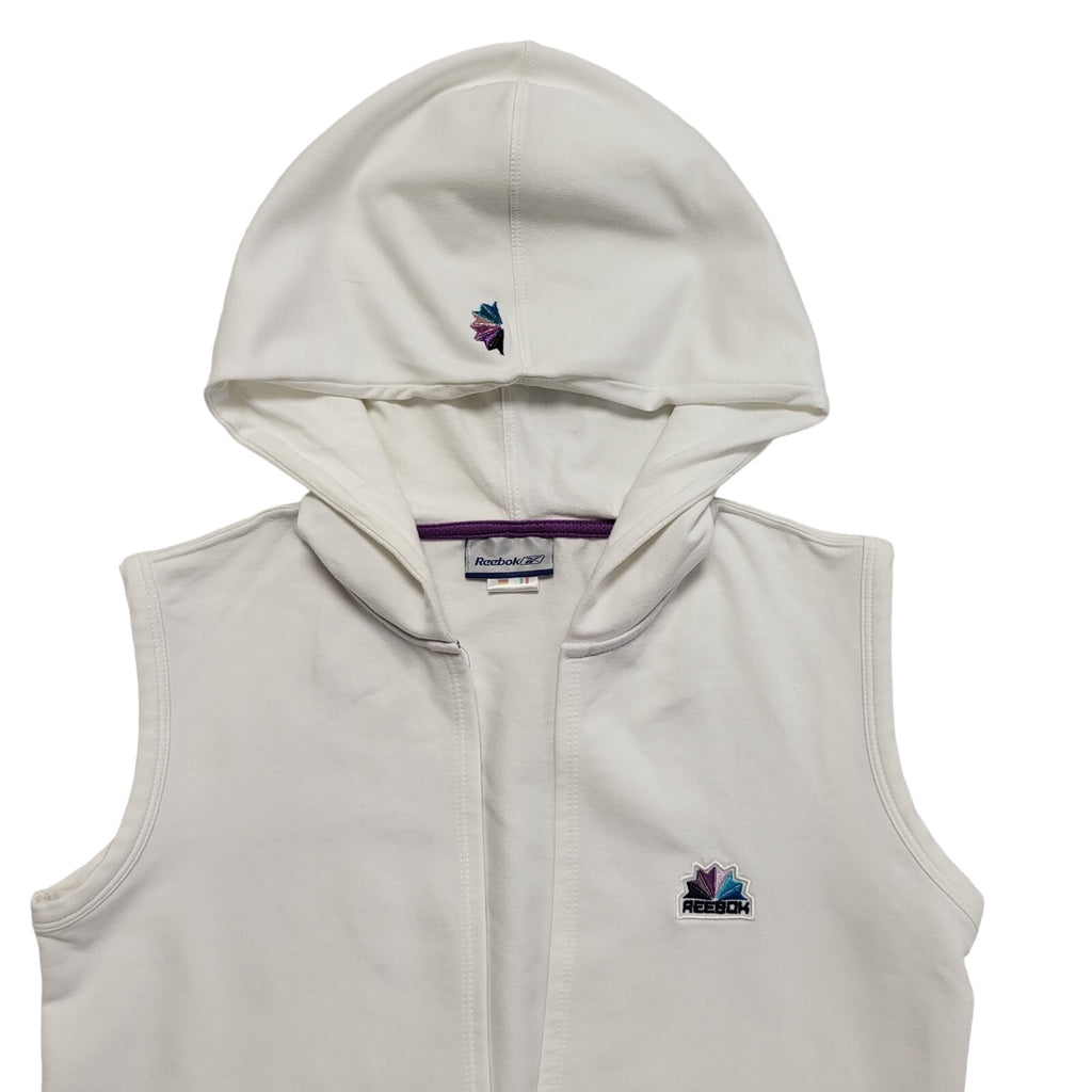 Reebok Vintage Y2K White Drawstring Hoodie Women's Size M