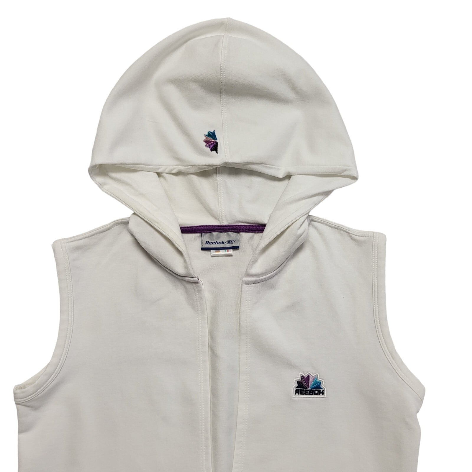 Reebok Vintage Y2K White Drawstring Hoodie Women's Size M