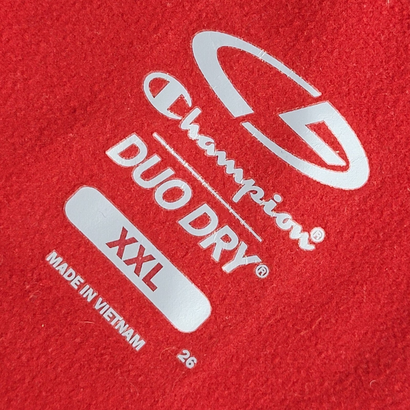 Champion Duo Dry Red & Black Y2K Full Zip Sports Hoodie UK Men's Size XXL