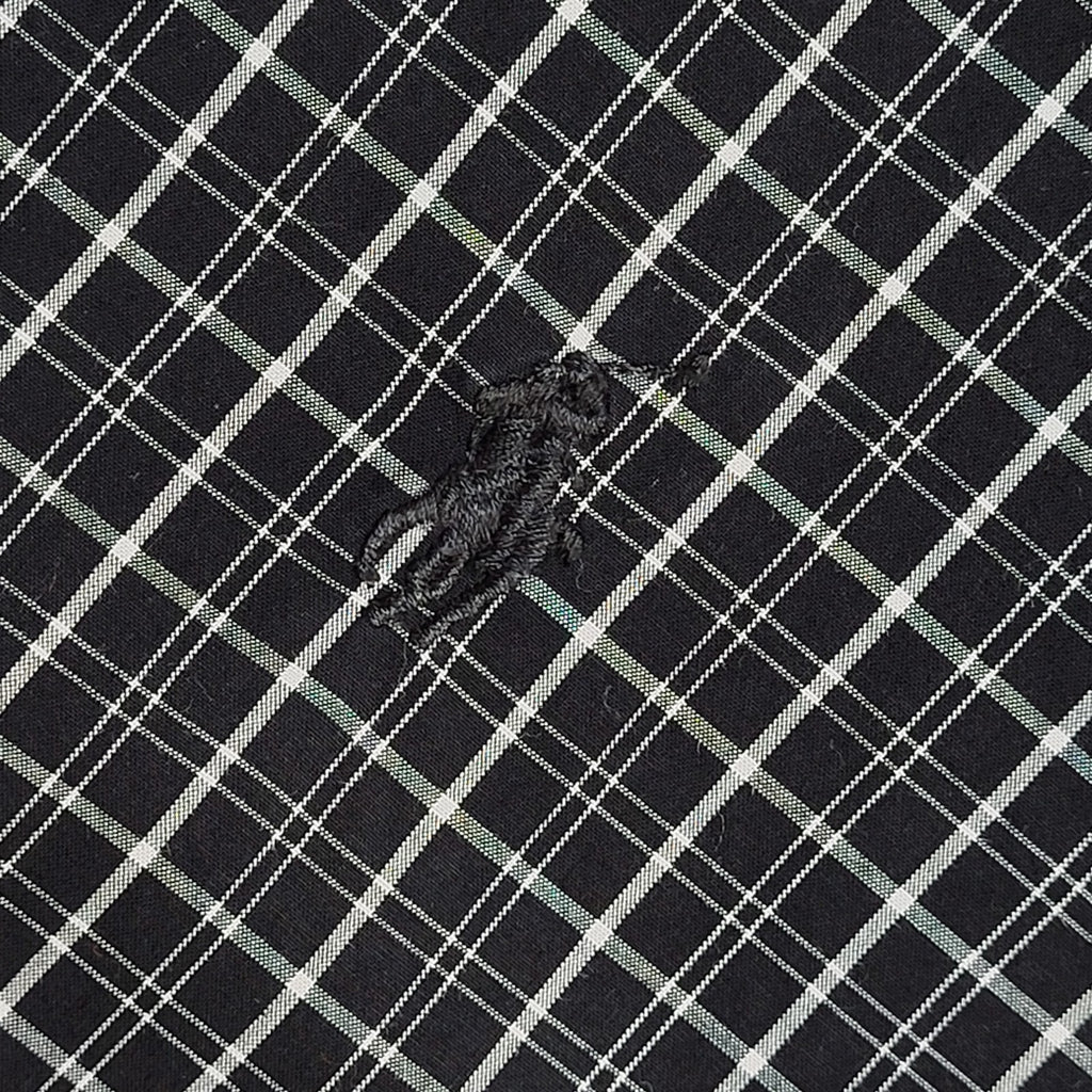 Ralph Lauren Black & white Checked Vintage 90's Long Sleeve Shirt UK Men's M