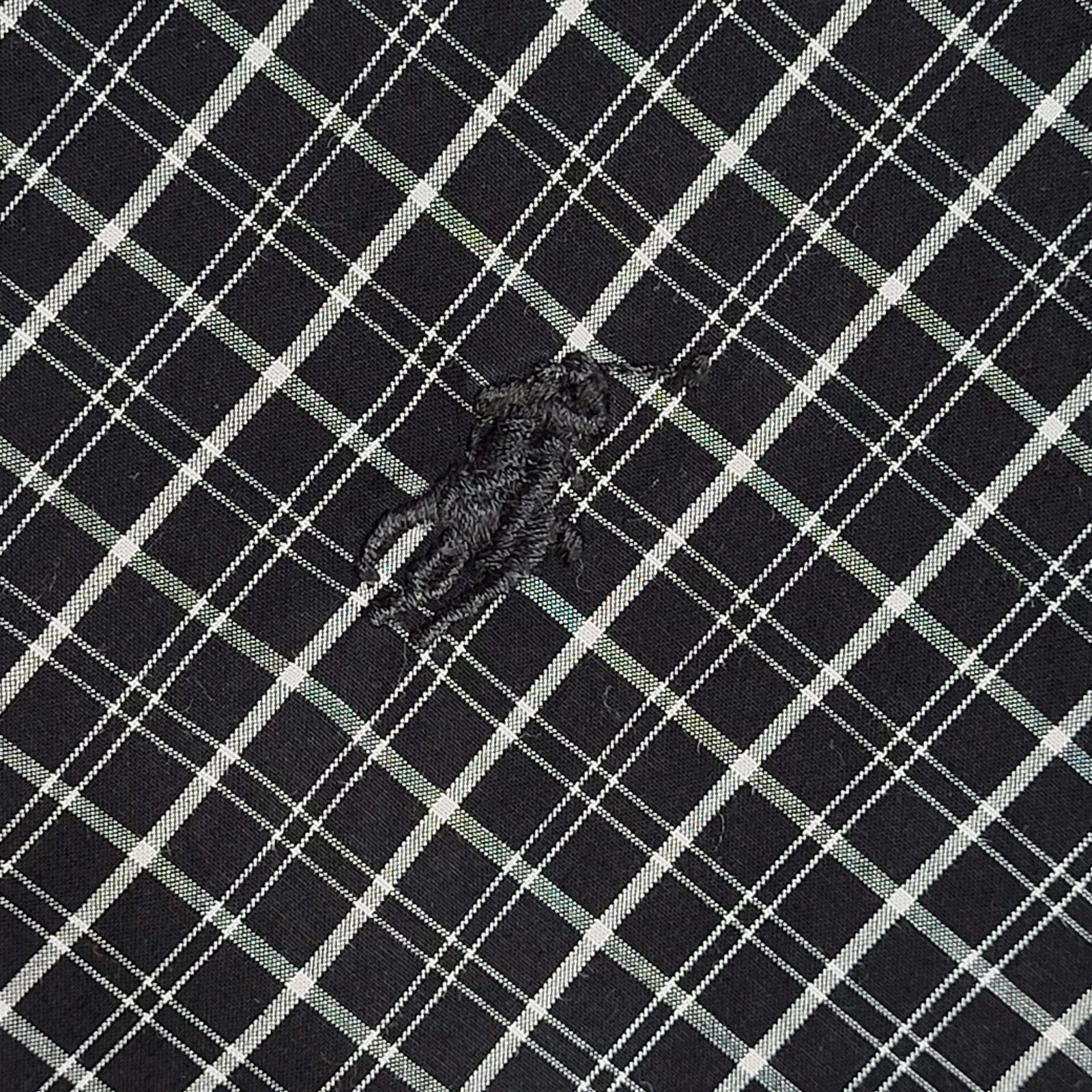 Ralph Lauren Black & white Checked Vintage 90's Long Sleeve Shirt UK Men's M