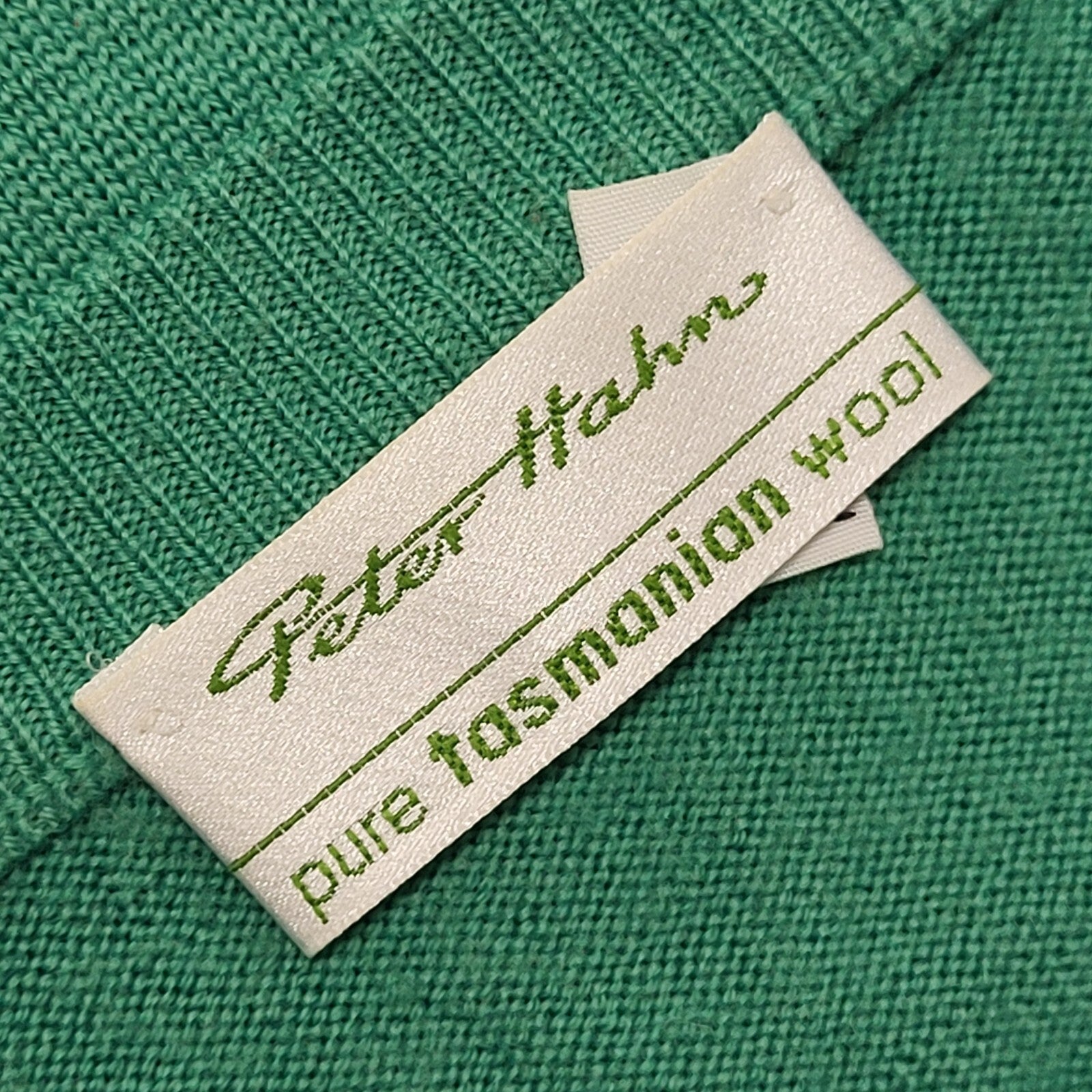 Peter Hahn Vintage 80's Green Short Sleeve Round Neck Jumper Womens UK 16