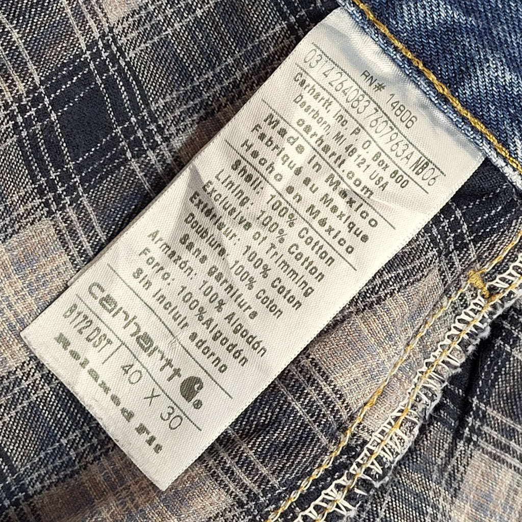 Carhartt 90s Mid Blue Straight Leg Denim Jeans Uk Men's Size 3XL W40 L30