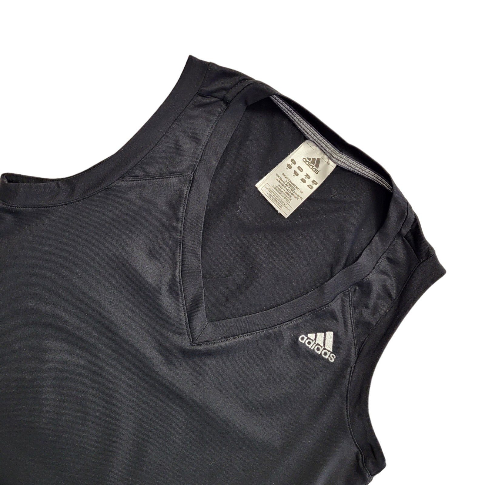 Adidas Vintage 90's Black Sports Sleeveless Tank Top Womens UK Size 12