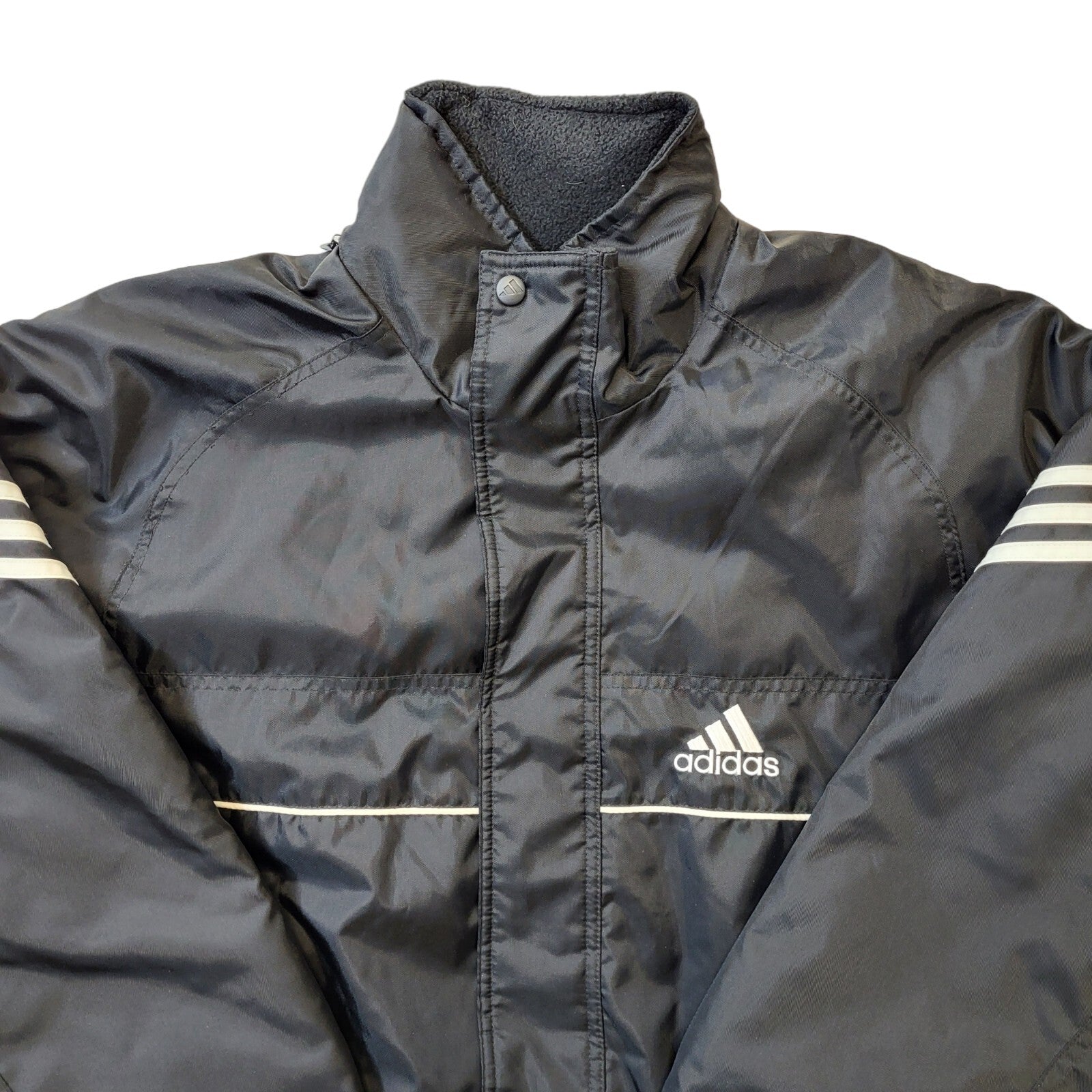 Adidas 90s Vintage Black Over-sized Zip Up Sports Jacket Men's Size Medium