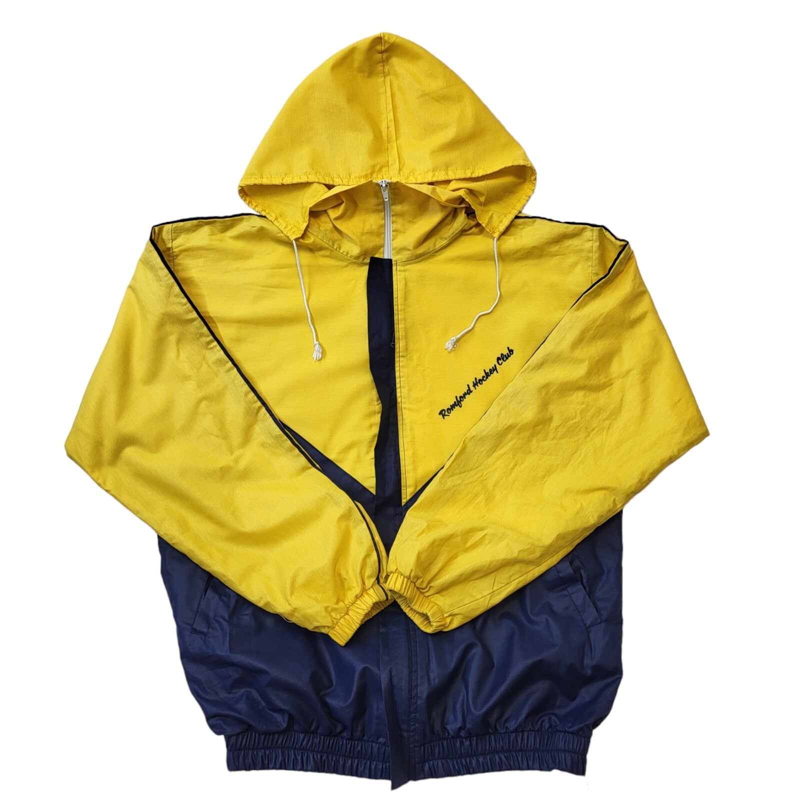 Romford Hockey 80s Vintage Hooded Jacket Uk Men's Size L Eu 54