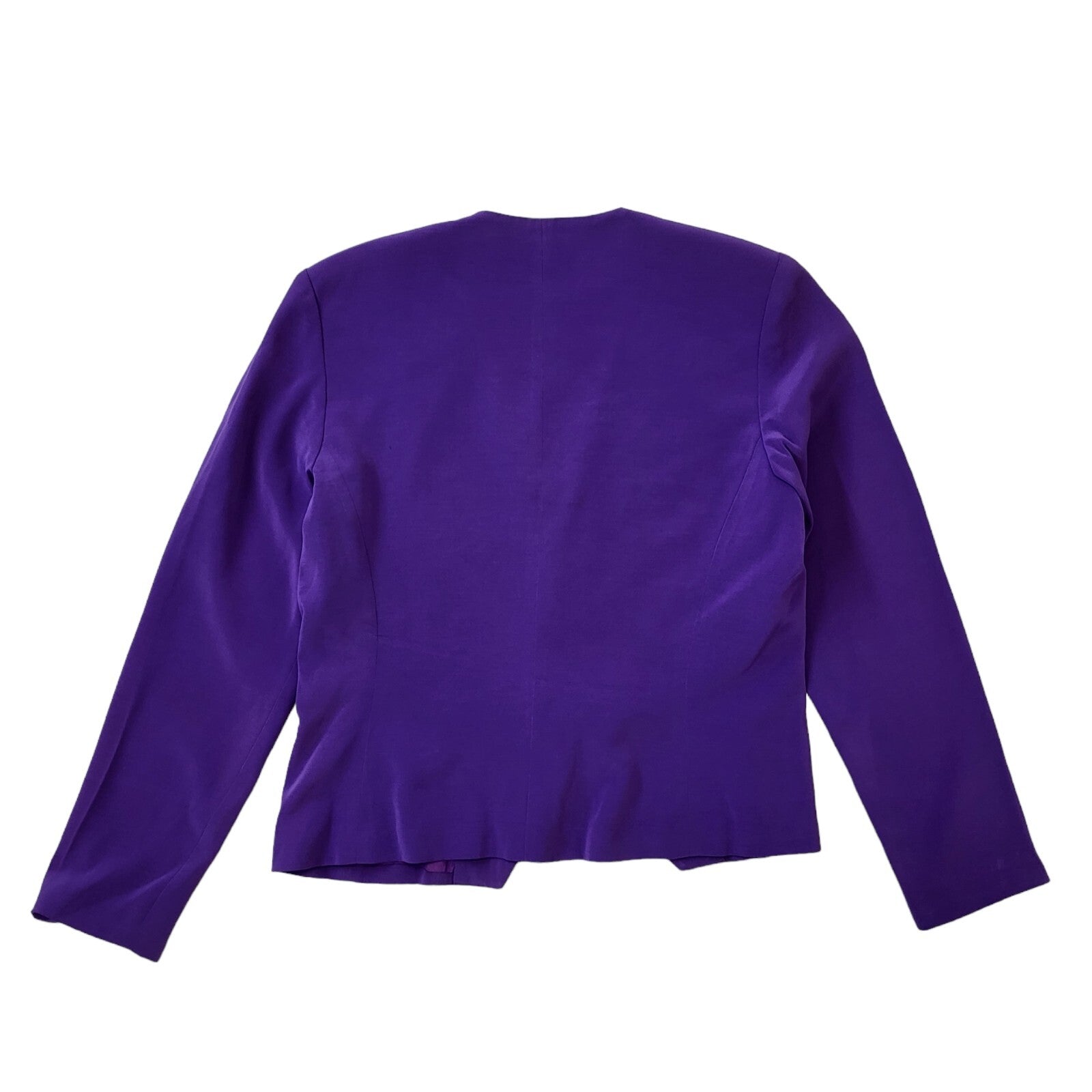 Simon Ellis 80s Vintage Purple Floral Button-Up Jacket Women's Size 14