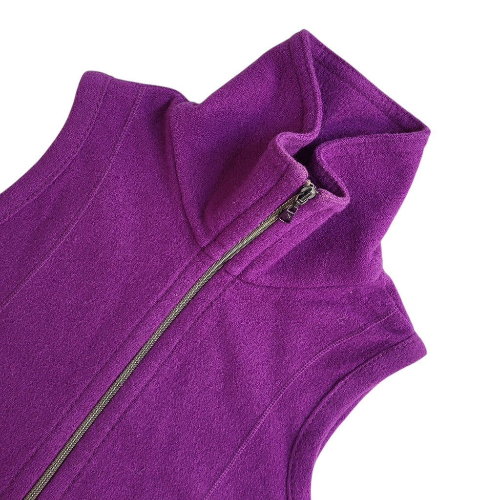 Betty Barclay Purple Y2k Zipped Wool Gilet UK Women's Size 8