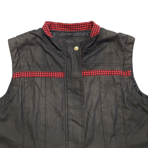 80s Vintage Back Zipped Gilet Waistcoat Uk Women's Size 18