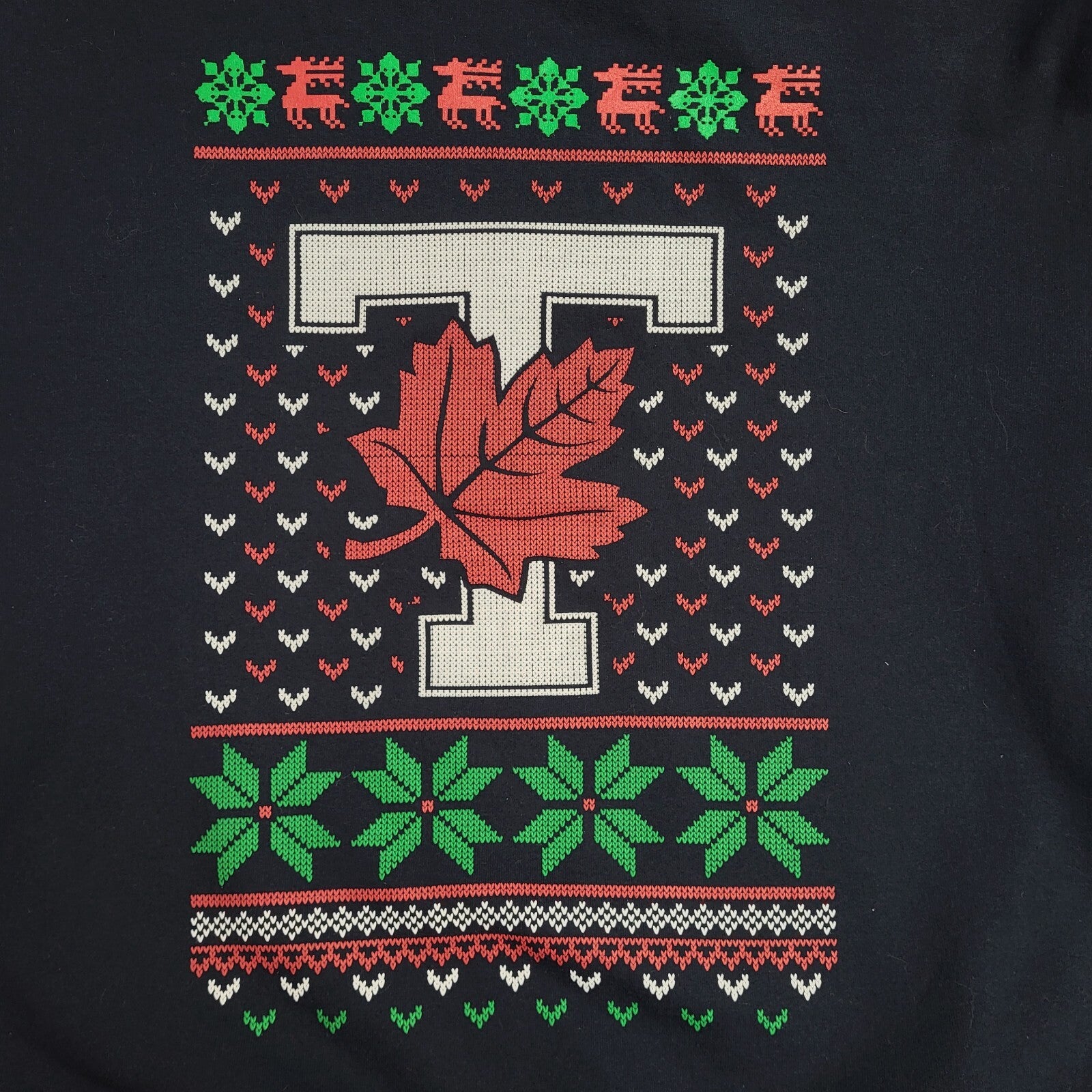 Champion Blue Vintage Y2K Blue Christmas Sweatshirt UK Men's Size L