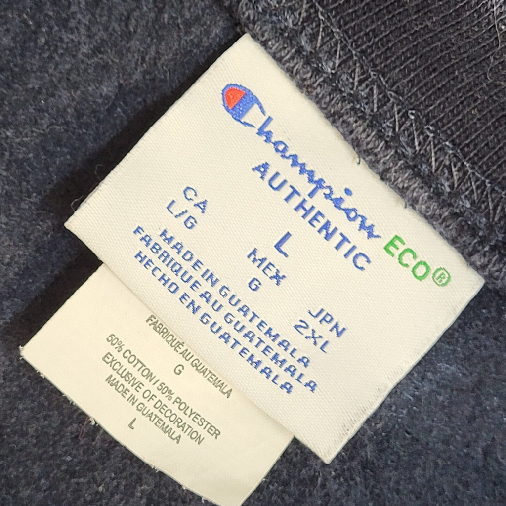 Champion Blue Vintage Y2K Blue Christmas Sweatshirt UK Men's Size L