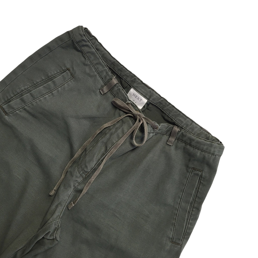 Next Green 90s Vintage Straight Leg Casual Trousers Uk Women's 8 W26 L25