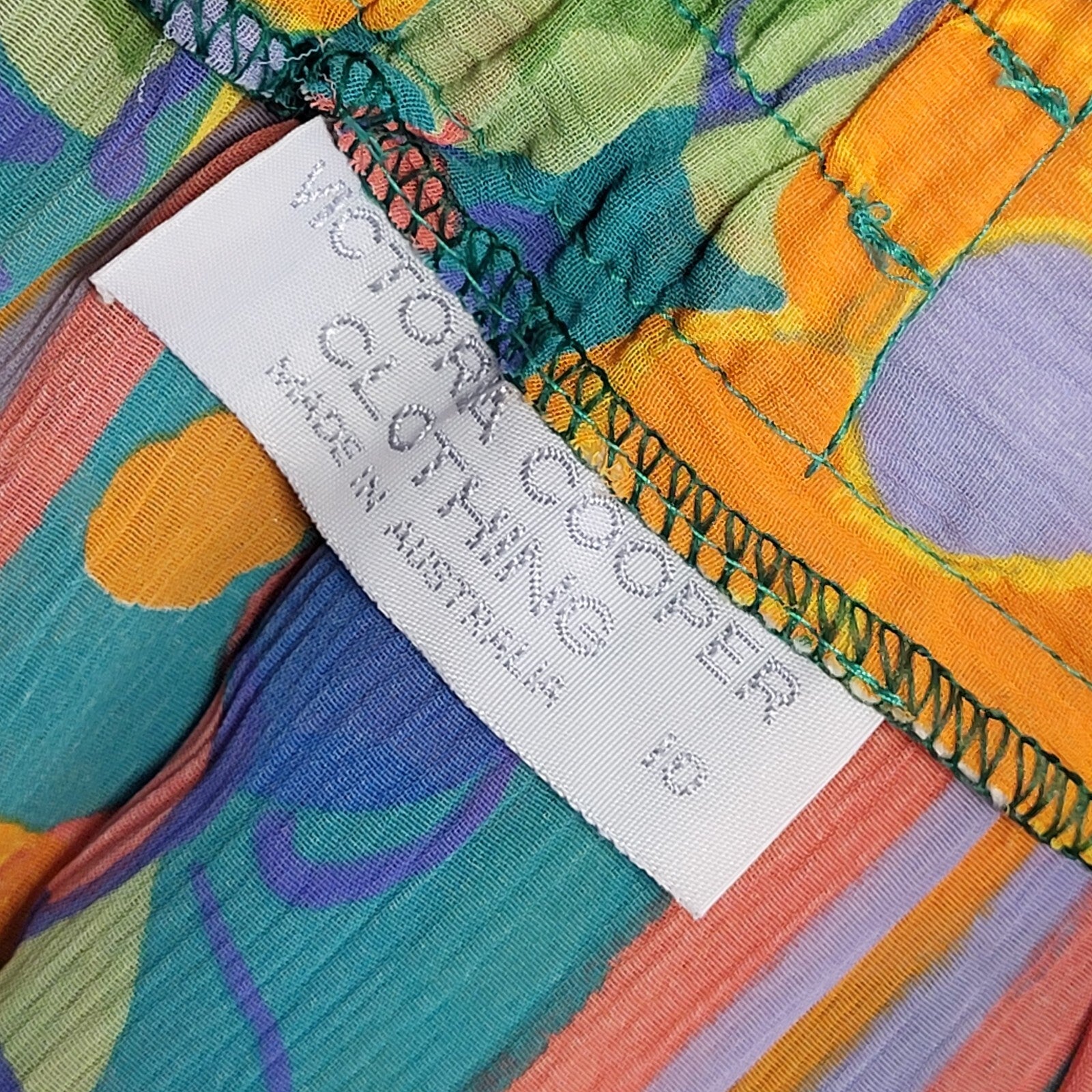 Victoria Cooper Vintage 90s Green Pink Skirt Uk Women's Size 10