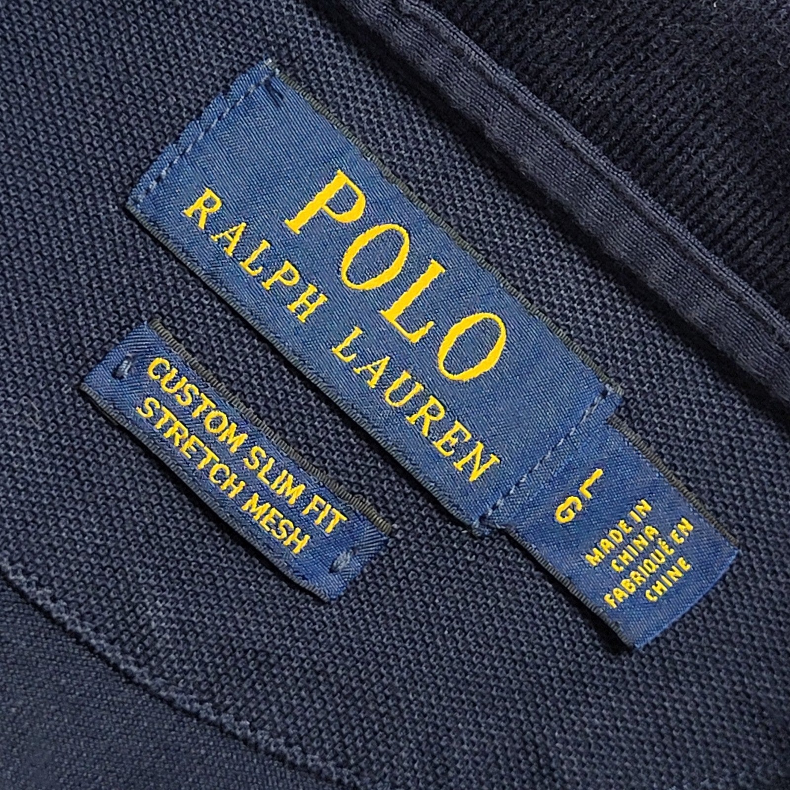 Polo Ralph Lauren Vintage 90's Blue Short Sleeve Polo Shirt Mens Size L