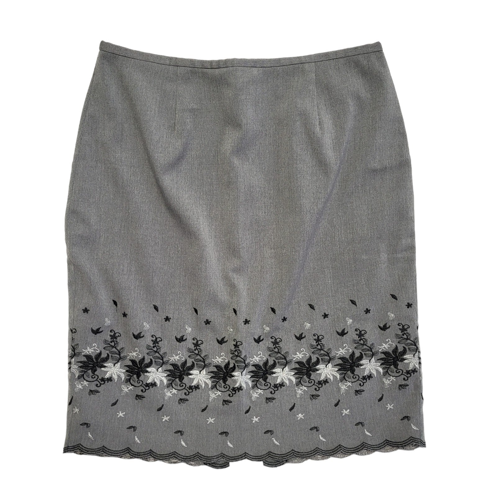 Etam Grey Vintage 90's Short Skirt Uk Women's Size 14 W32