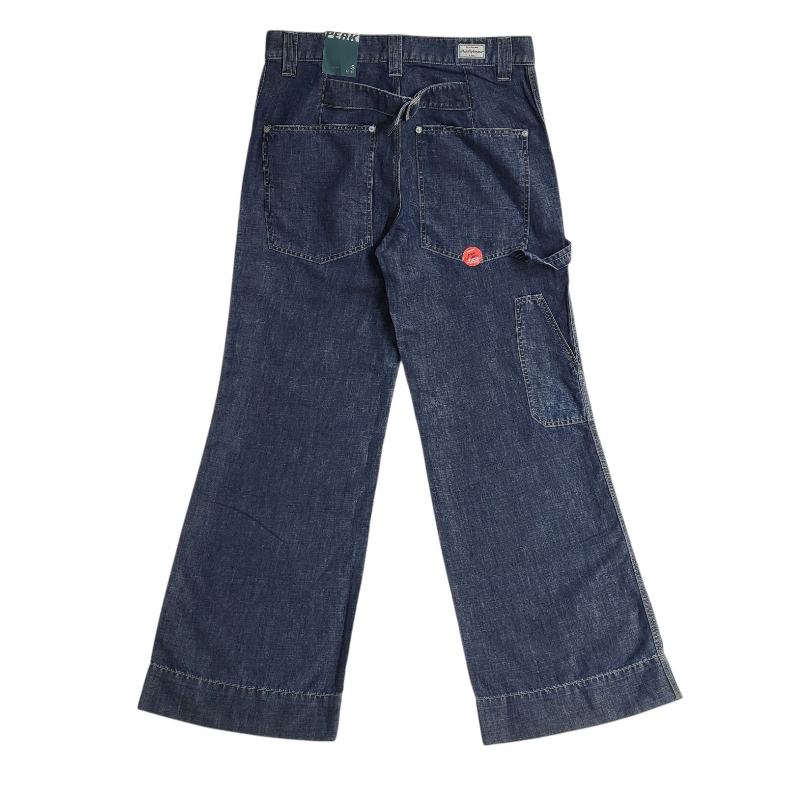 Peak Jeans Bnwt Y2k Dark Blue Wide Leg Denim Uk Women's Size S W26 L30