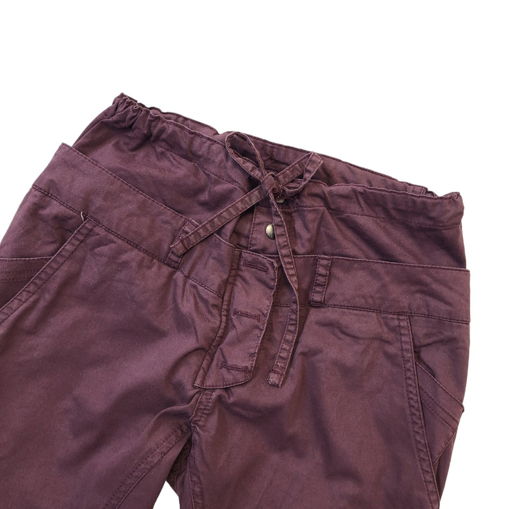 Nike Fit Y2K Maroon Tapered Trousers Womens UK6 W30 L28