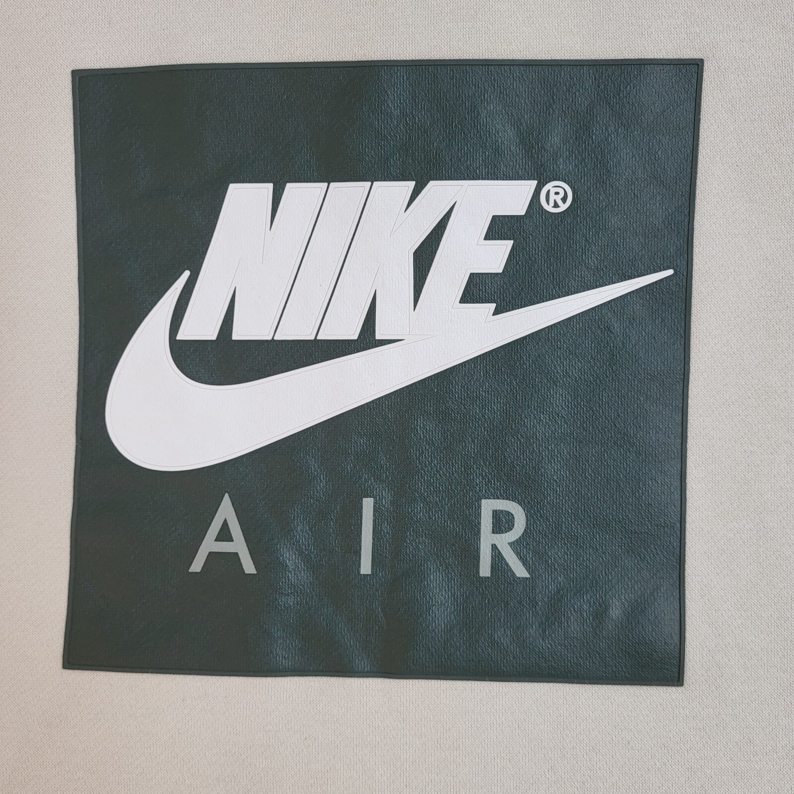 Nike Air Sports Sweatshirt Green & Beige Crew Neck 90's Vintage UK Men's Size M