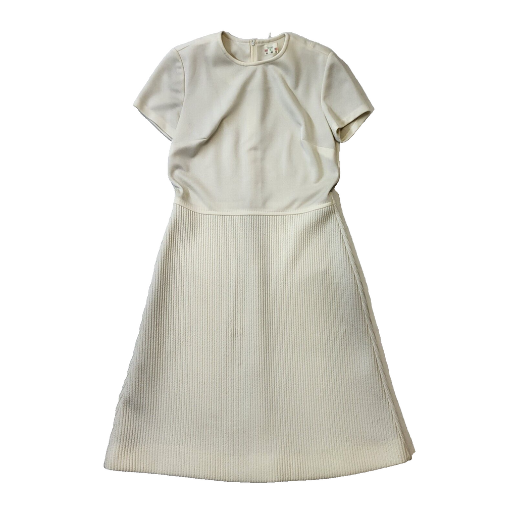 70s Vintage Davisella Cream Jacket & Dress Women's Size 14 Eu 42