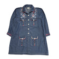 Sehar Vintage 90s Blue Long Sleeve Denim Shirt Dress Uk Women's Size L W30-42