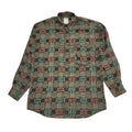 St Michael 90's Green & Red Patterned Viscose Shirt Uk Men's UK S