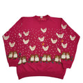 Vintage 80s Pink Owl print Sweatshirt Women's Size L