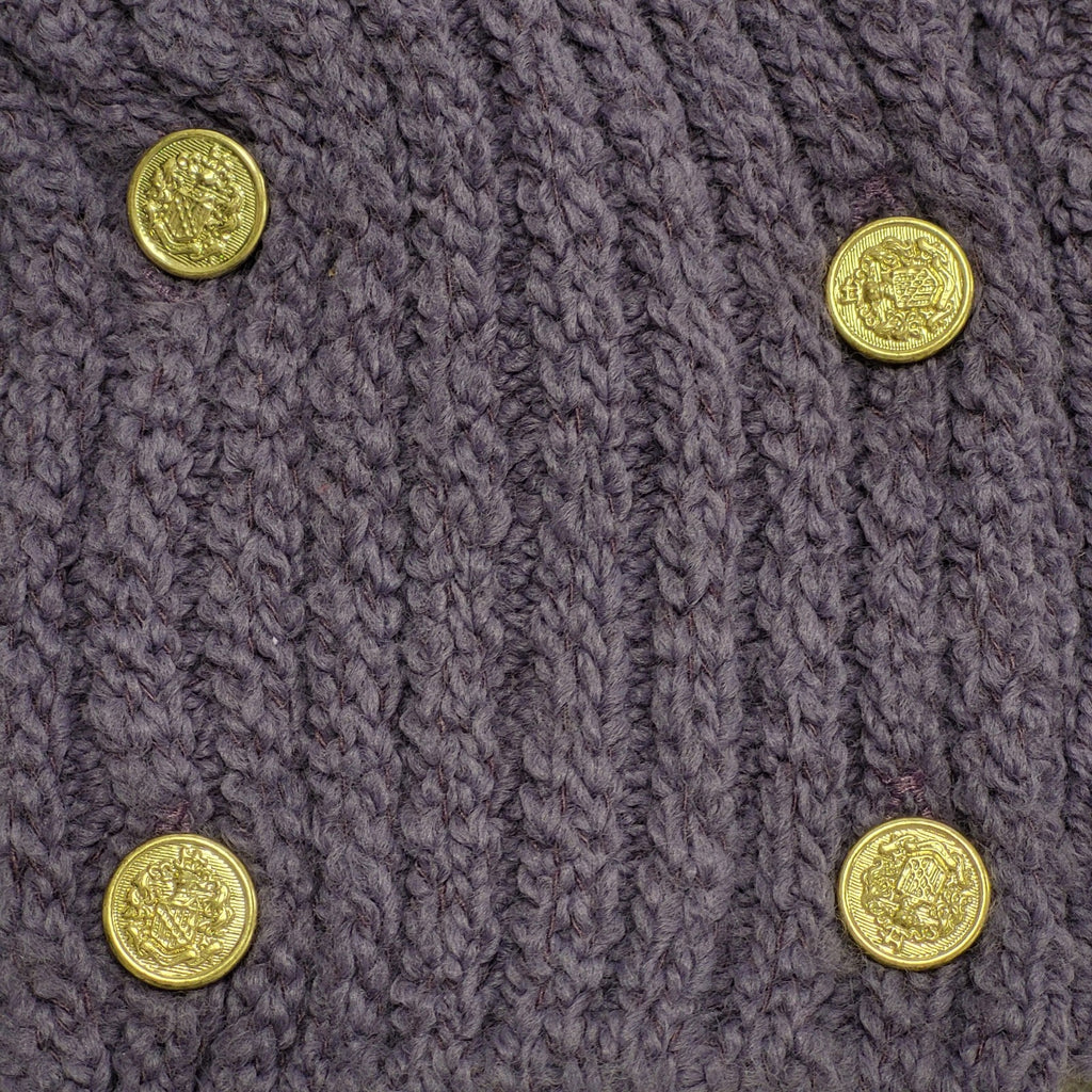 Hamells 80s Vintage Purple Acrylic Cardigan Uk Women's Size 14