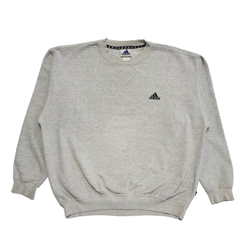 Adidas Grey Vintage 90s Sweatshirt Uk Men's Size 2XL