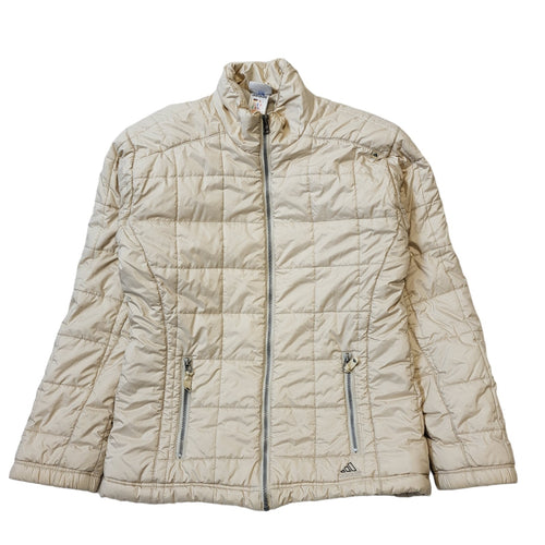 Adidas 90s Vintage Beige Zip Up Sports Jacket Women's Size 12