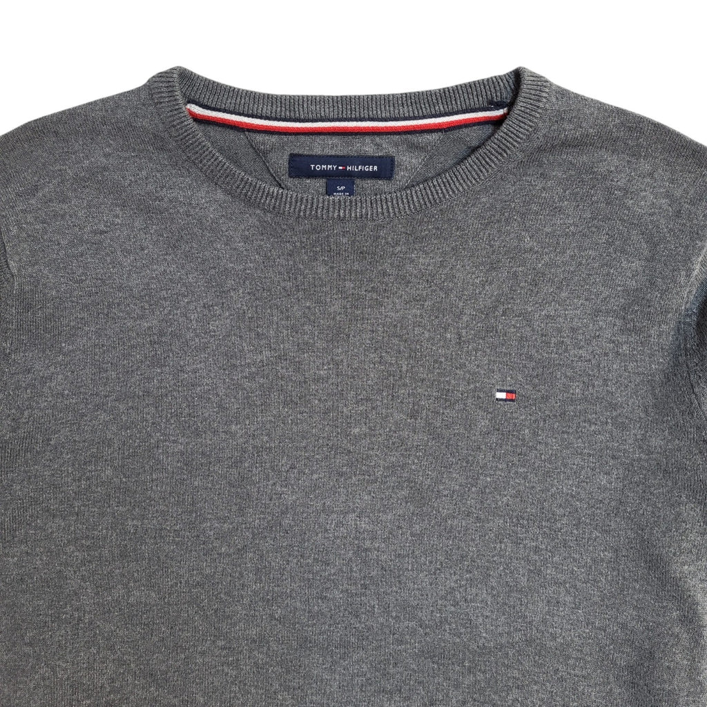Tommy Hilfiger Y2K Grey Round Neck Long Sleeve Jumper Men's UK Size S
