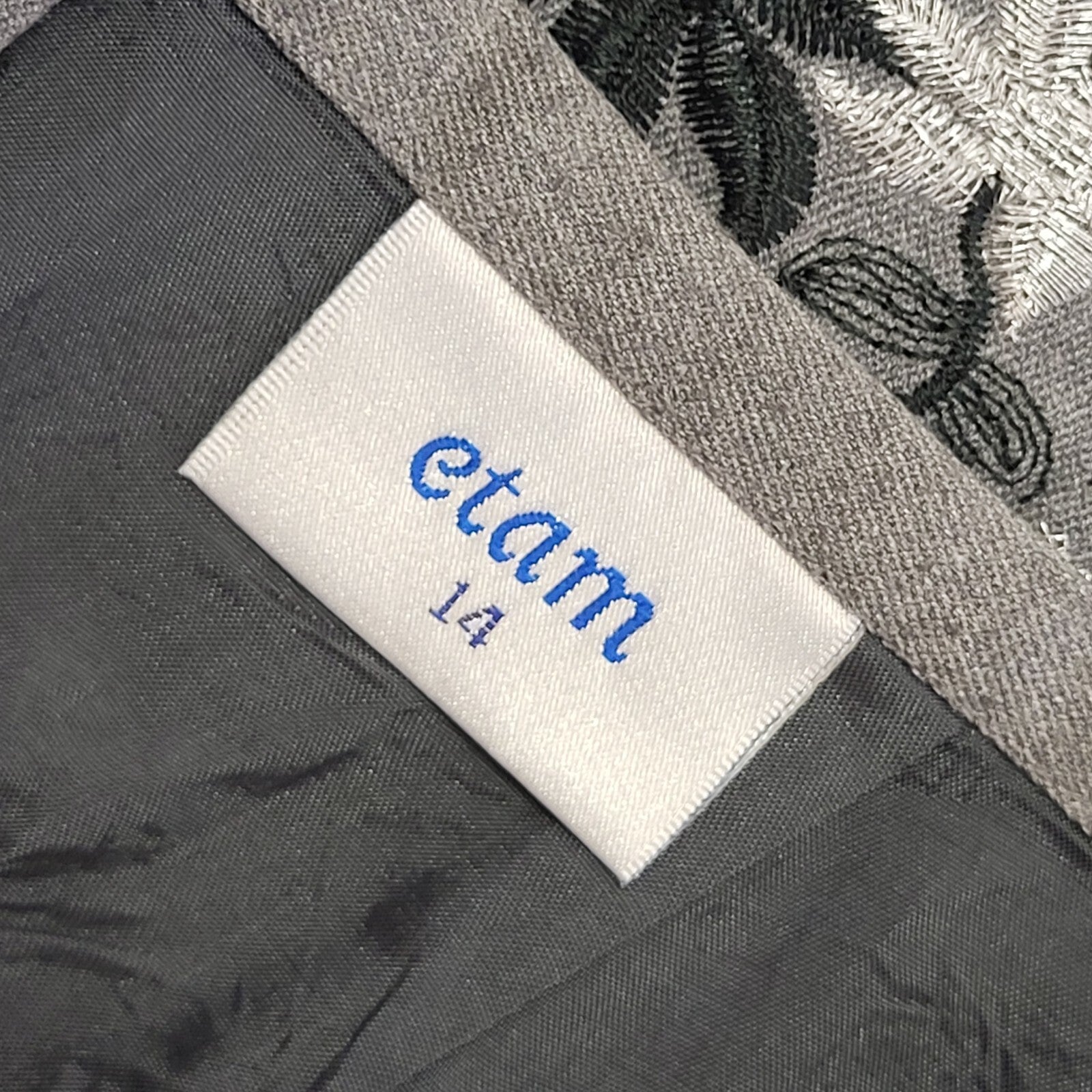 Etam Grey Vintage 90's Short Skirt Uk Women's Size 14 W32