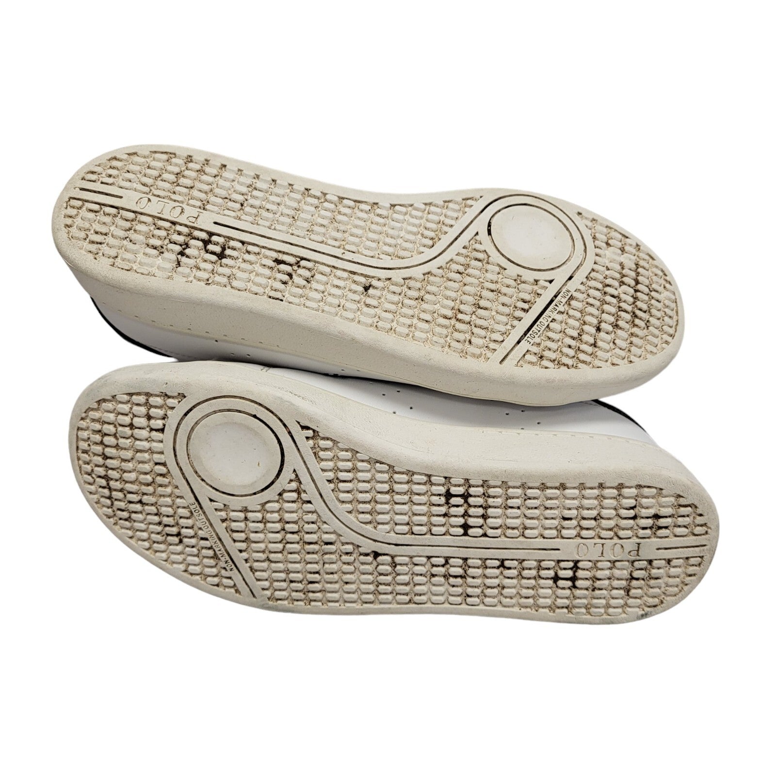 Polo Ralph Lauren Quincey Court White Low Flat Trainers Kids UK 1 Eu 32