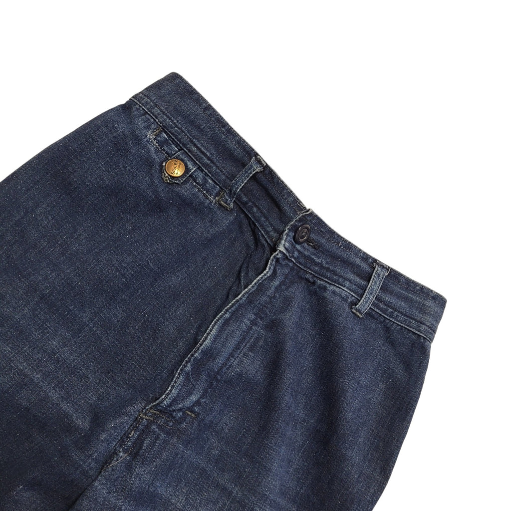 Sisley 90s Dark Blue Straight Denim Jeans Uk Women's Size 10 W28 L28