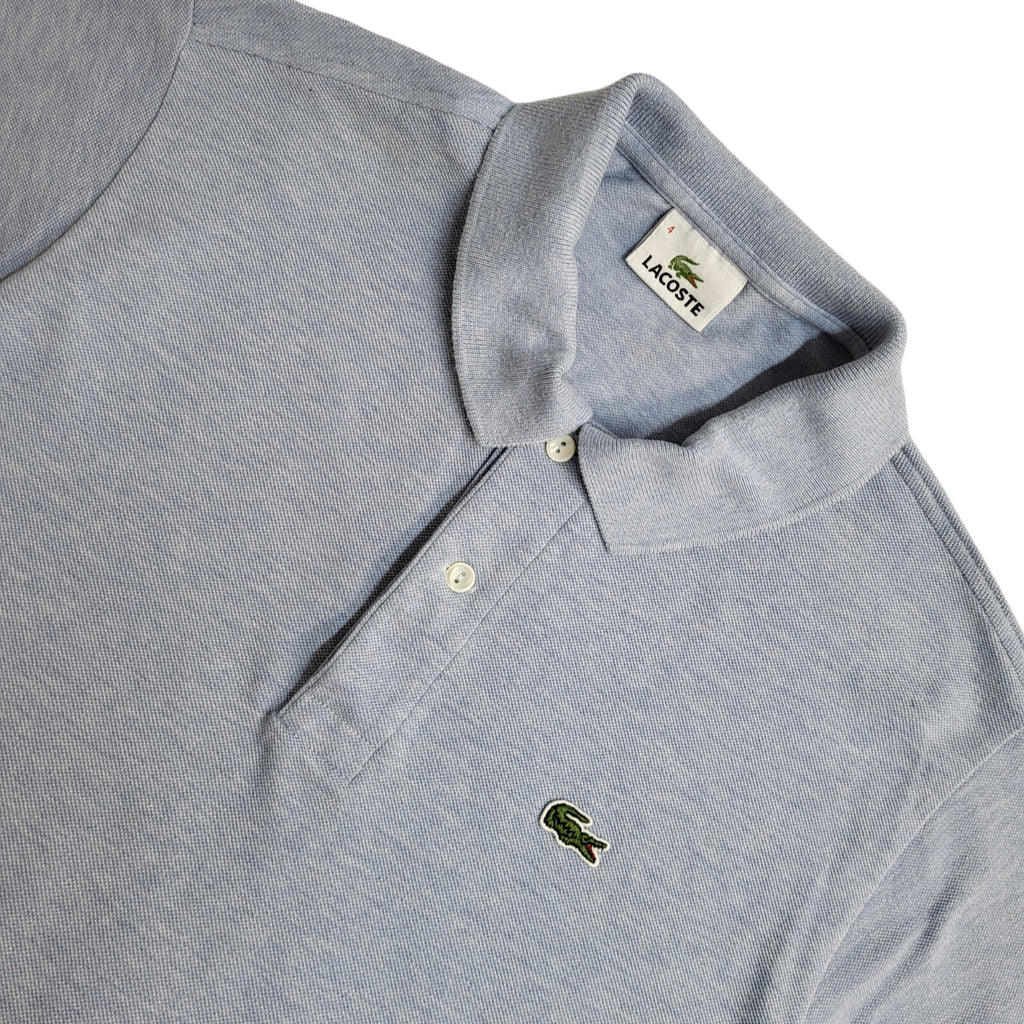 Lacoste 90s Blue Short Sleeve Slim Fit Polo Shirt Men's Size L