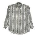 Officer 90s Vintage White Retro Abstract Long Sleeve Shirt Men's Size Medium.