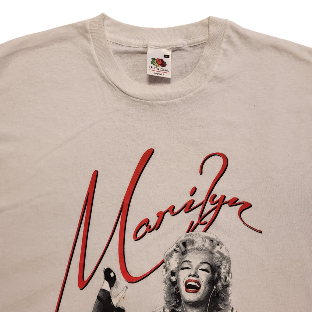 Fruit Of The Loom White Y2K Marilyn Monroe Short Sleeve T-Shirt Mens Size M