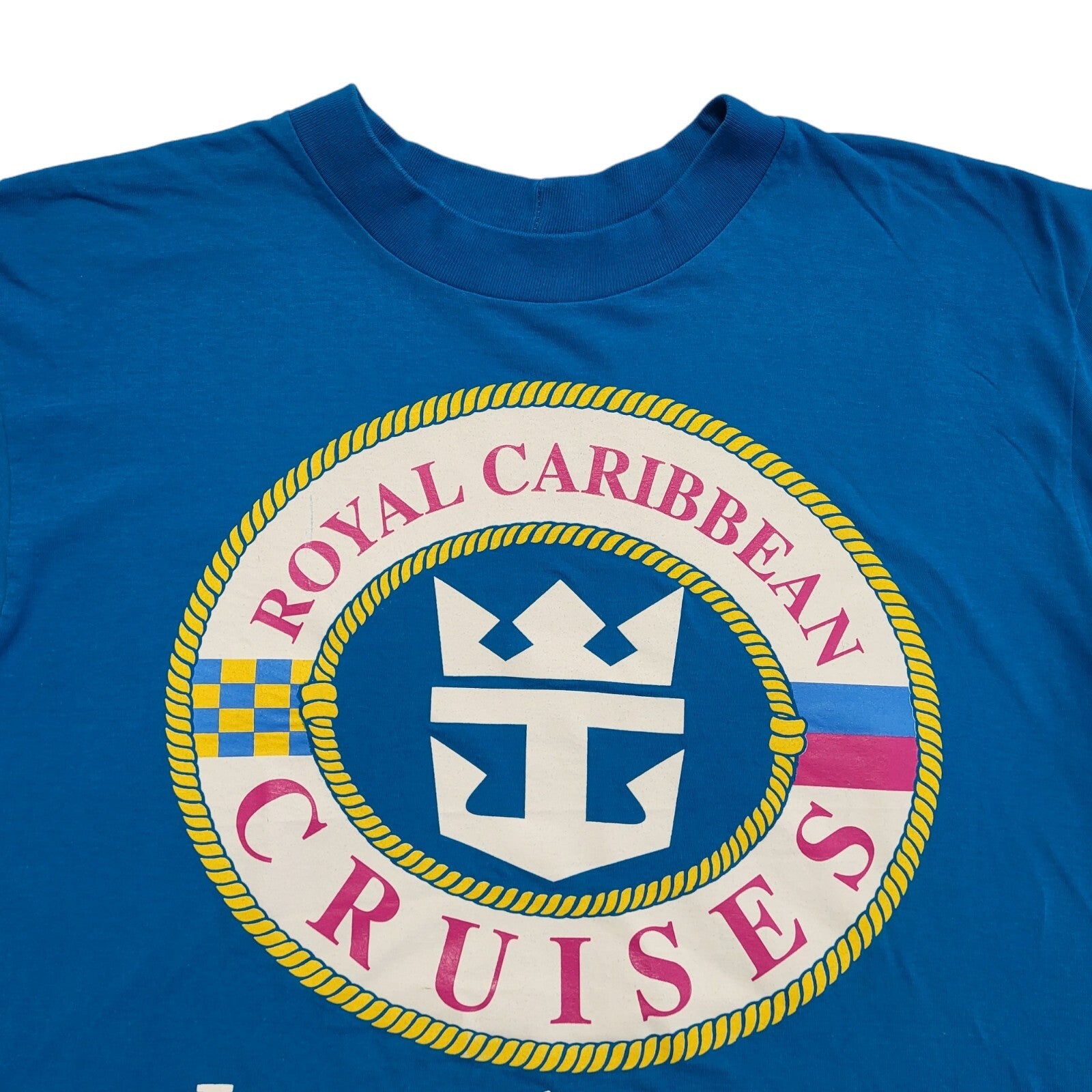 Vintage 90s Blue Royal Caribbean  Single Stitch T-Shirt Mens 3XL