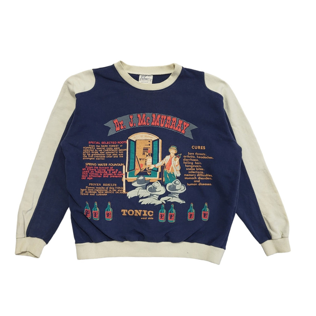 Falmer Vintage 90's  DR.J.MC.Murray Blue & White Sweatshirt Womens UK Size S