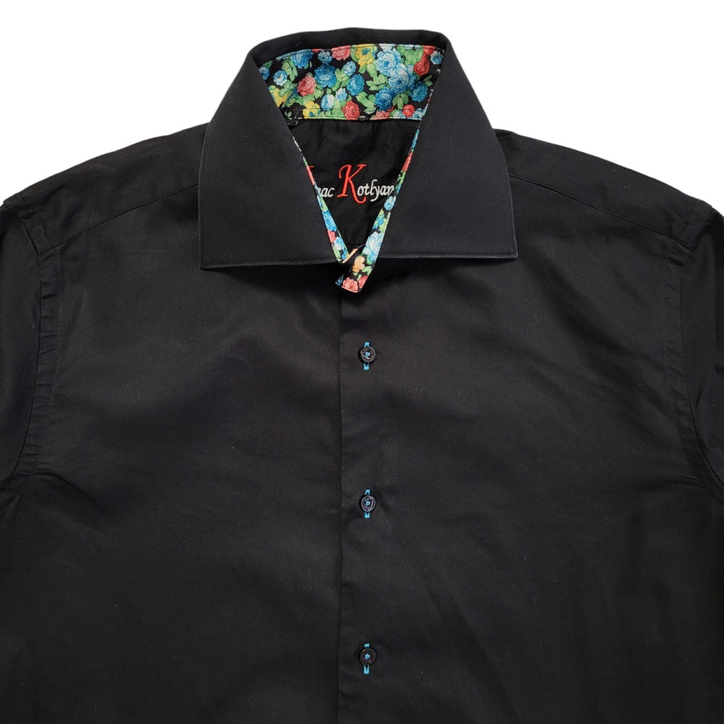 Isaac Kottyarevsky Vintage Y2K Black Long Sleeve Shirt Uk Men's Size S
